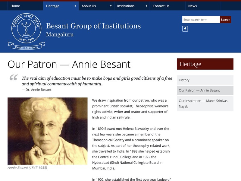 Screenshot of Besant Education